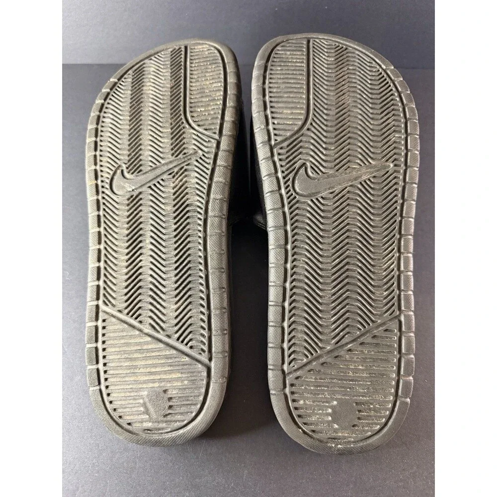 Nike Mens Size 8 Black Slip-On Slide Sandals Benassi JDI 343880-090 w/ Logo